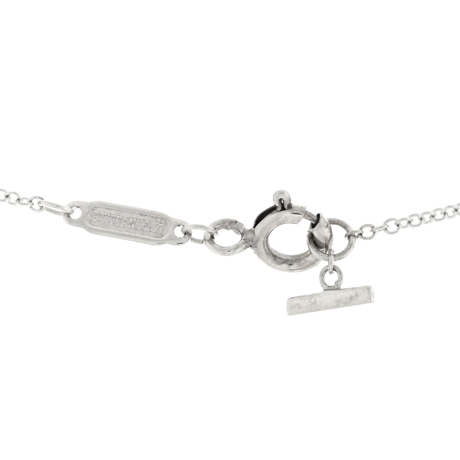 Tiffany Sterling Silver Large T Smile Pendant Necklace 4 of 5