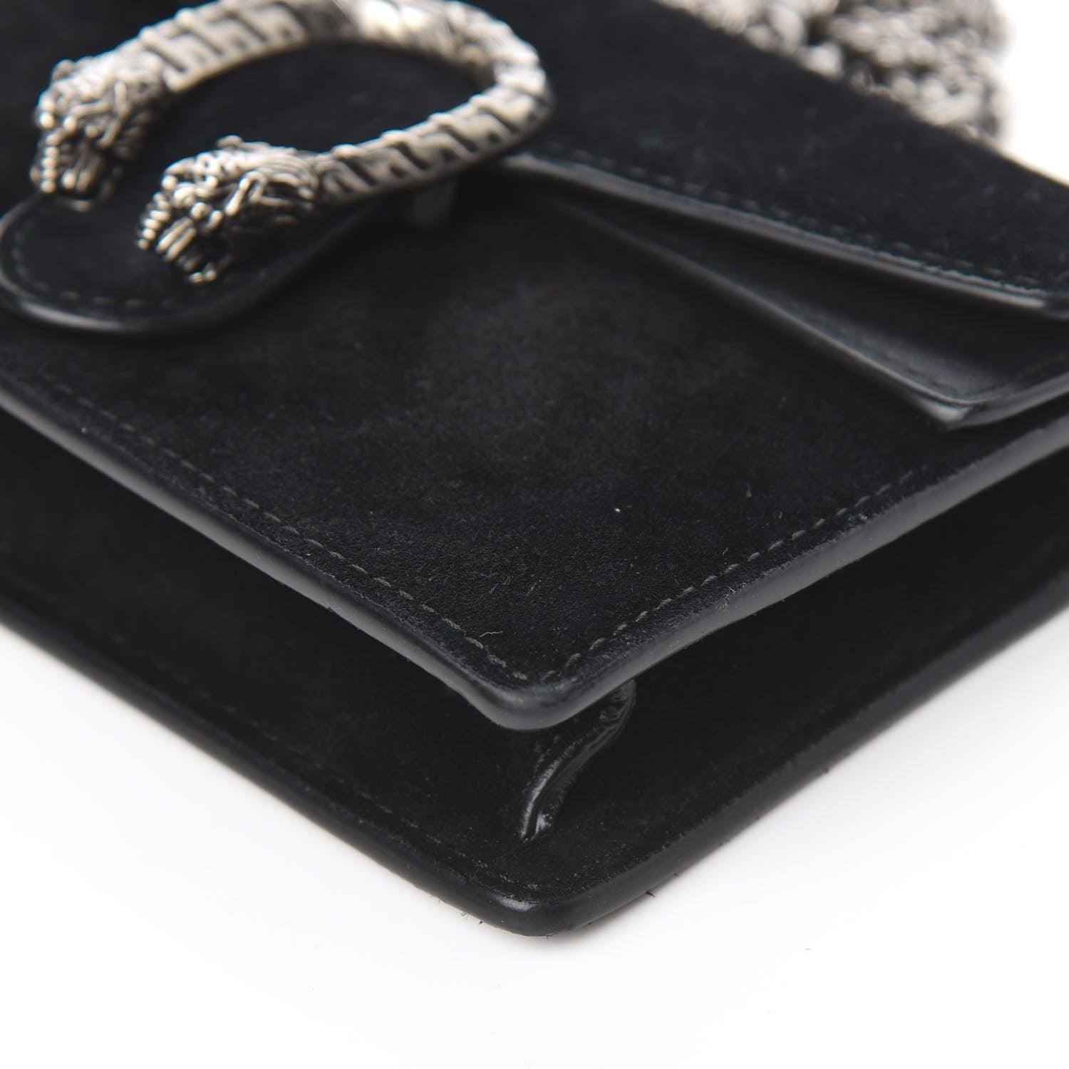 Gucci Velvet Super Mini Dionysus Shoulder Bag Black 8 of 9