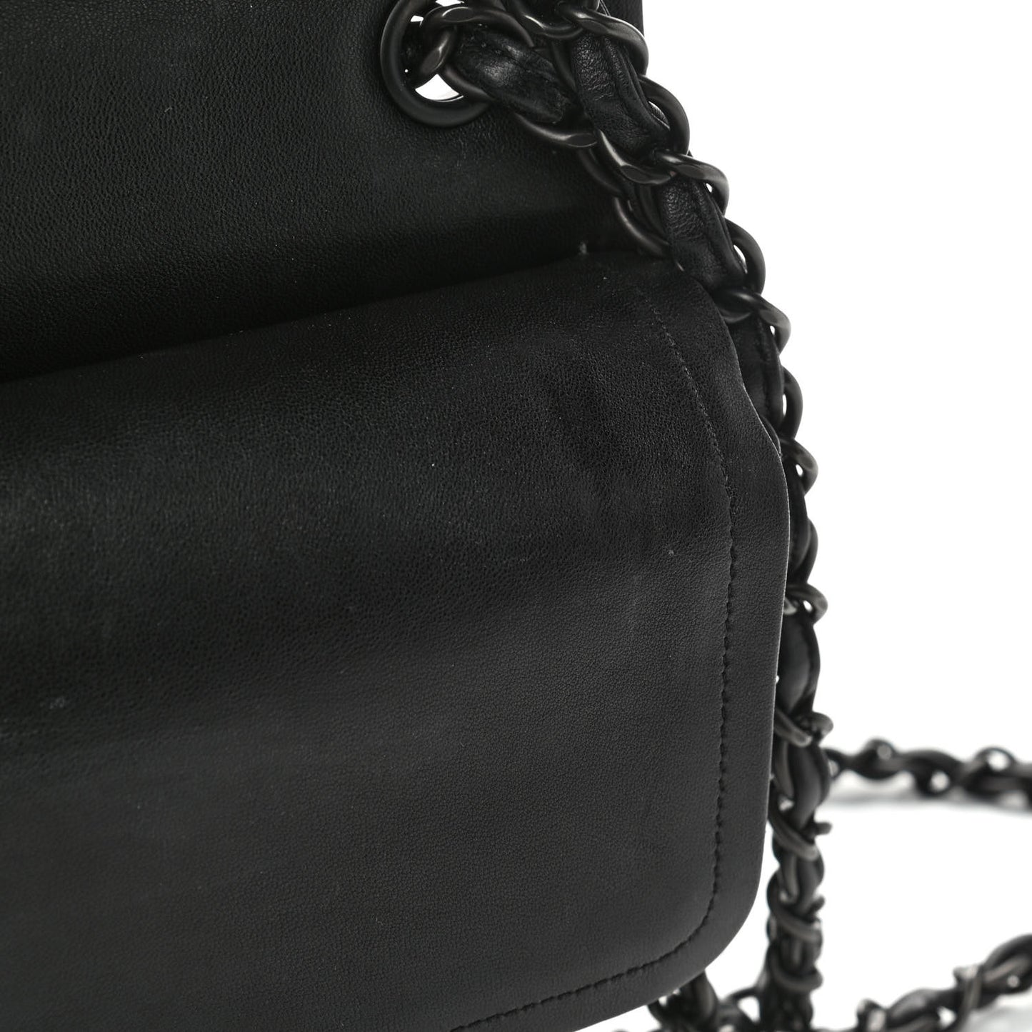 Lambskin Quilted Jumbo Double Flap So Black