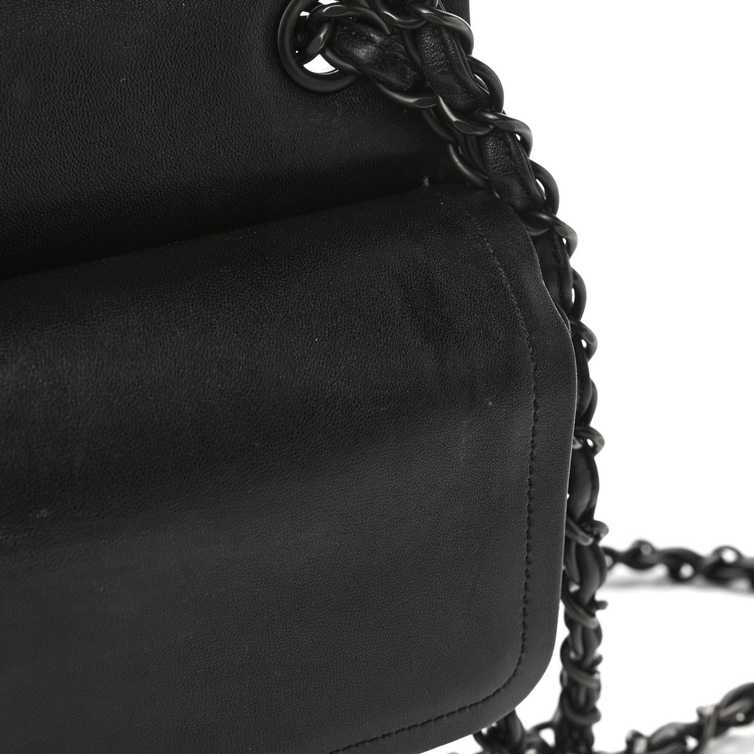 Chanel Lambskin Quilted Jumbo Double Flap So Black 12 of 16