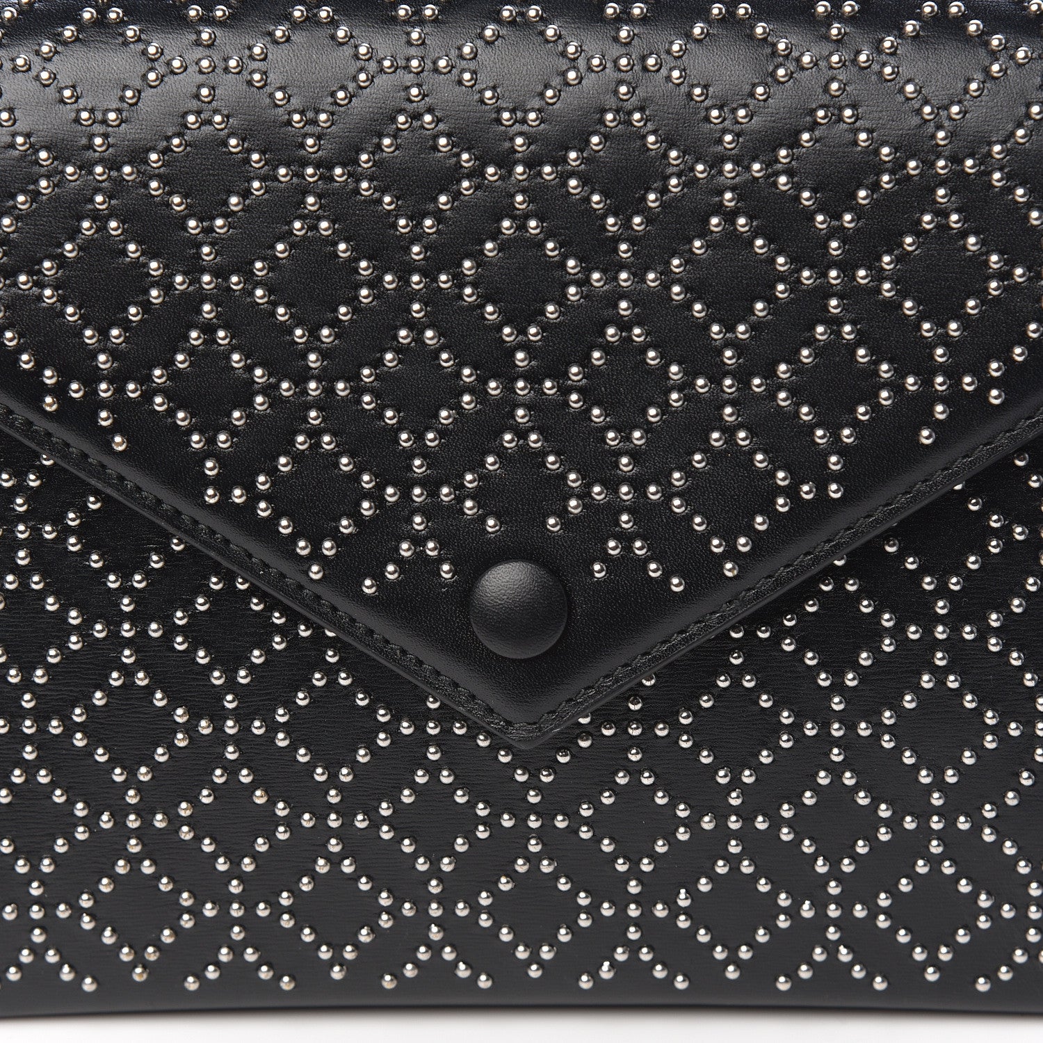 Alaia Calfskin Studded Arabesque Shoulder Bag Black 9 of 10