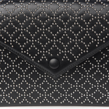 Alaia Calfskin Studded Arabesque Shoulder Bag Black 9 of 10