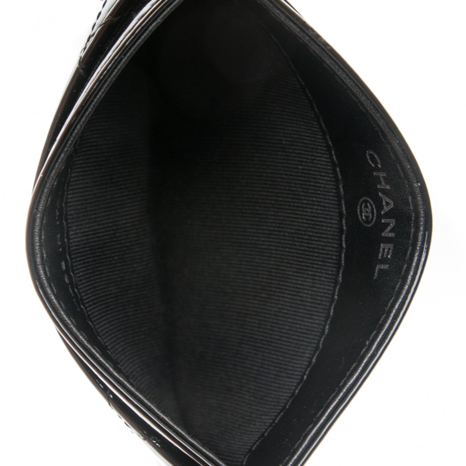 Chanel Patent Quilted Card Holder Black 5 of 8