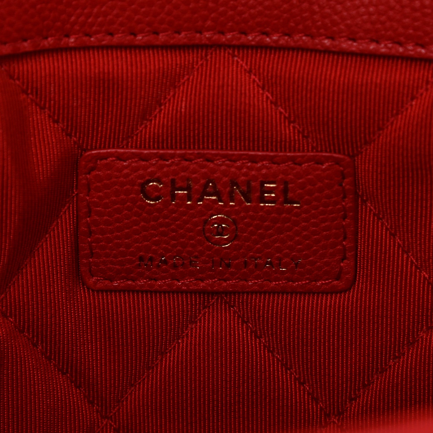 Chanel Caviar Quilted Golden Class Pouch Red 5 of 6