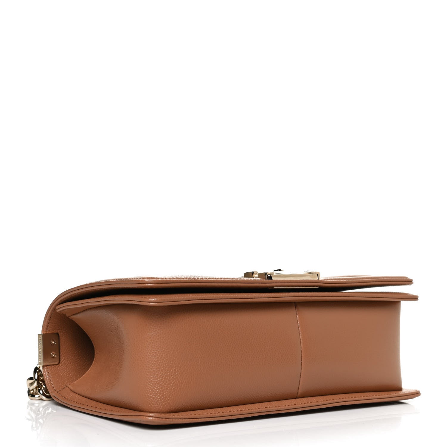 Chanel Caviar Quilted Medium Boy Flap Light Brown 4 of 13
