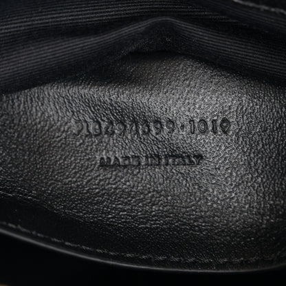 Saint Laurent Grain de Poudre Calfskin Y Quilted Monogram Small Loulou Chain Satchel Black 7 of 11