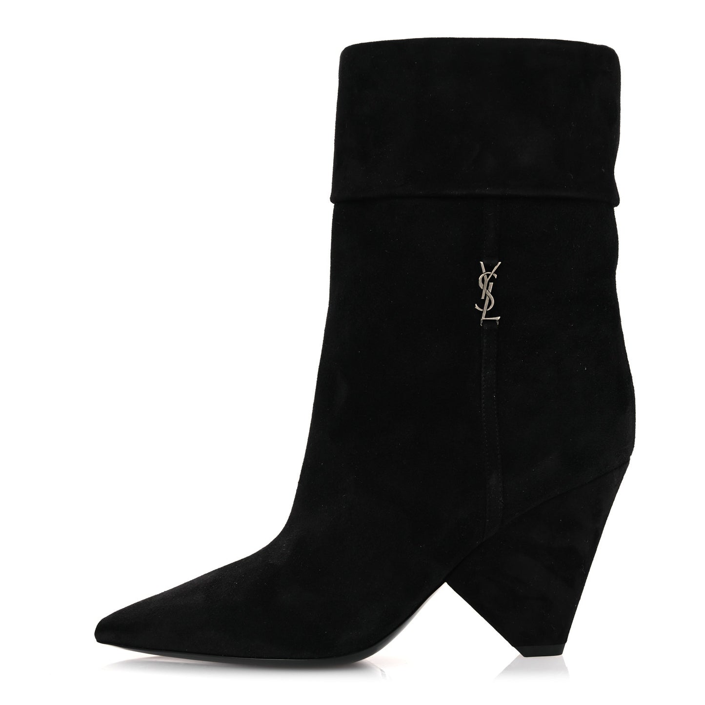 Kid Scamosciato Niki 85 Wedge Booties 37.5 Black