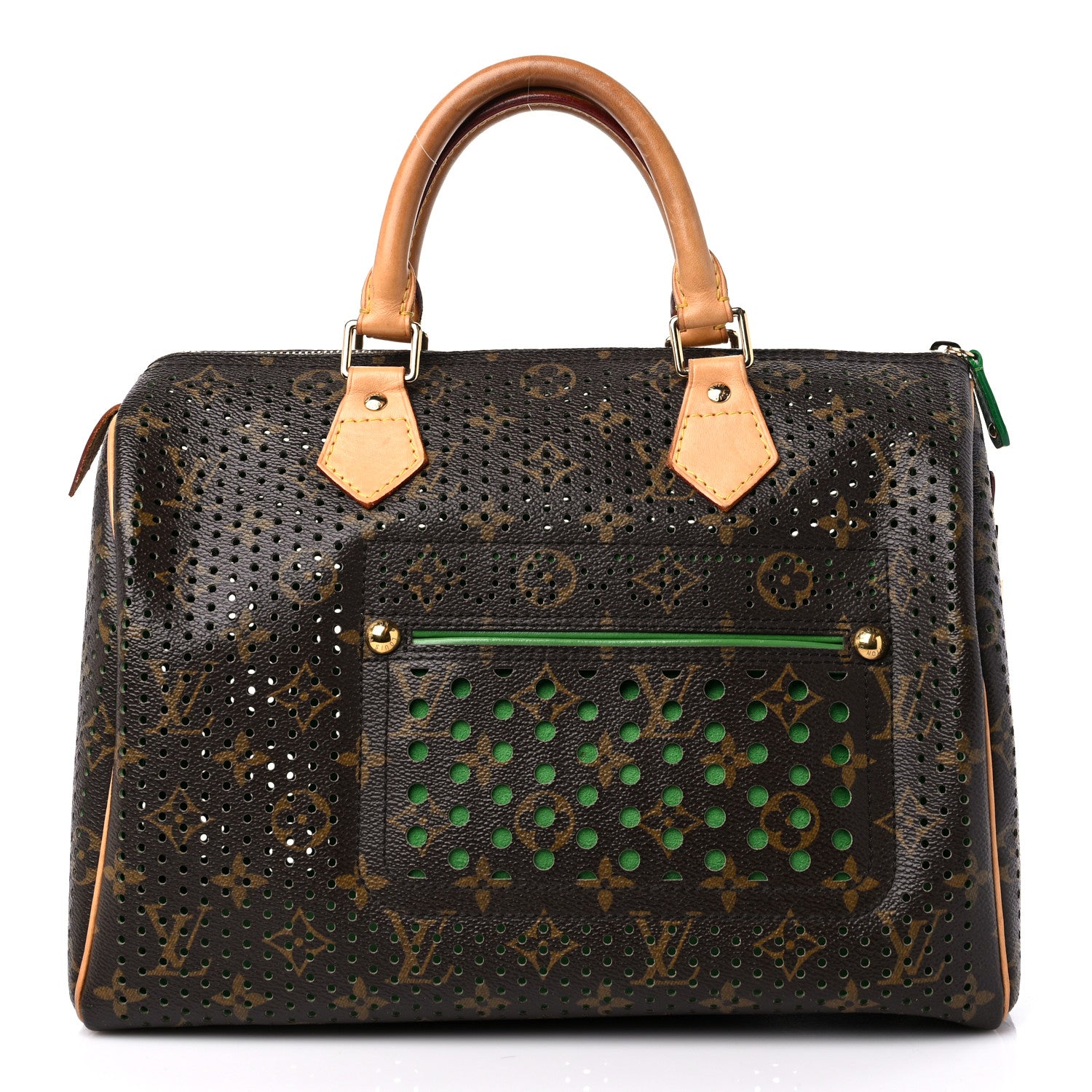 Louis Vuitton Monogram Perforated Speedy 30 Green 1 of 15