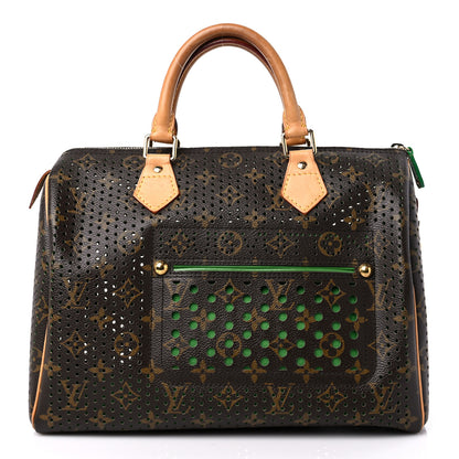 Louis Vuitton Monogram Perforated Speedy 30 Green 1 of 15