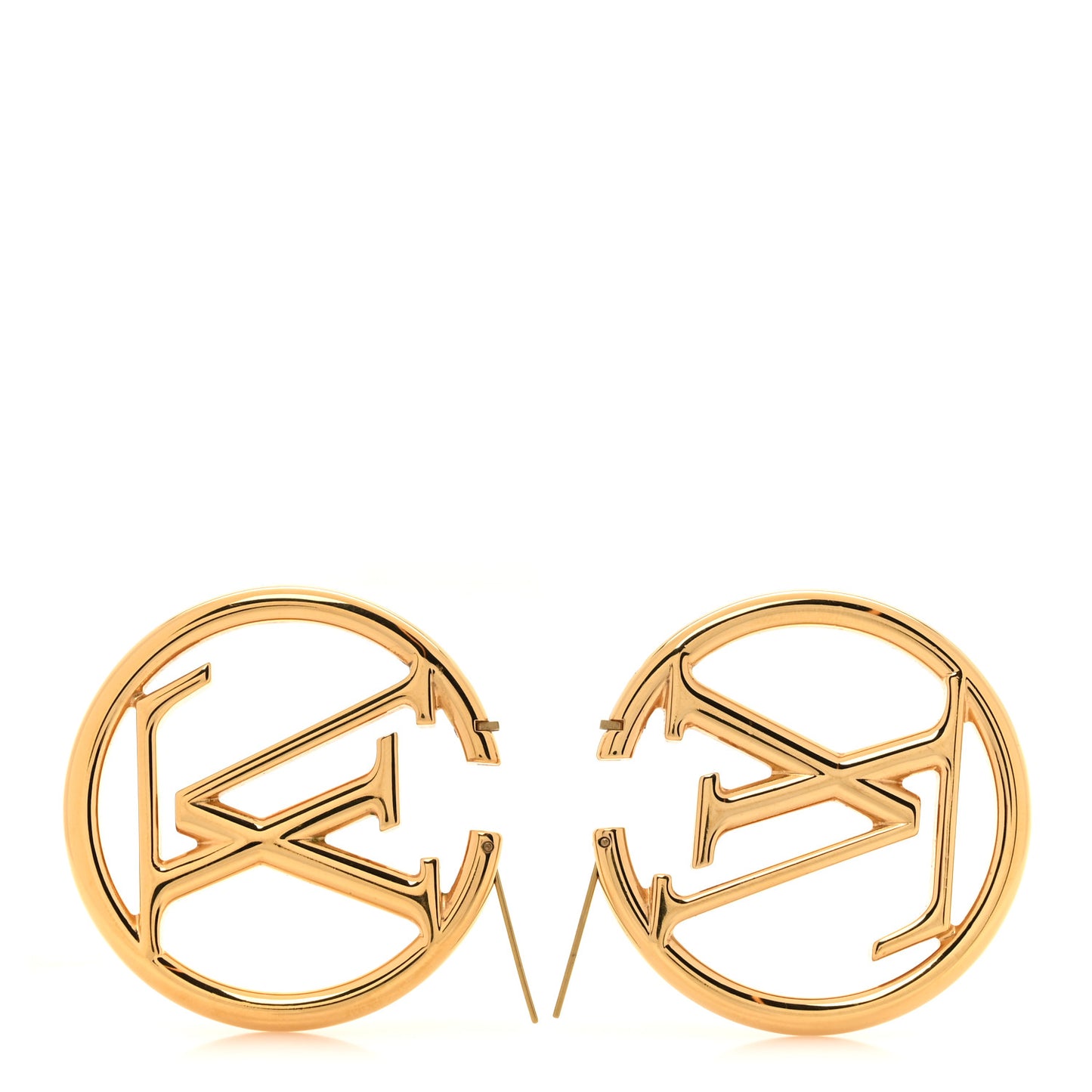 Metal Louise Hoop Earrings Gold