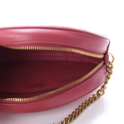 Prada Soft Calfskin Impunture Diagramme Chain Crossbody Peonia 5 of 9