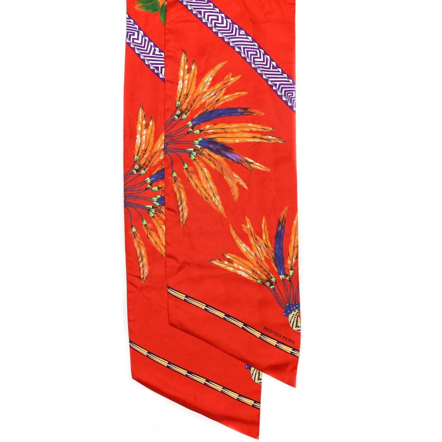 Silk Brazil Maxi Twilly Rouge Vif Violet Vert
