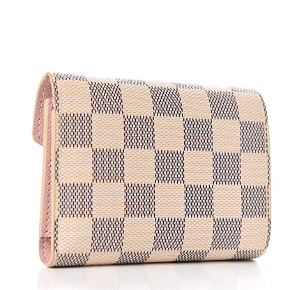 Louis Vuitton Damier Azur Victorine Wallet Rose Ballerine 3 of 7