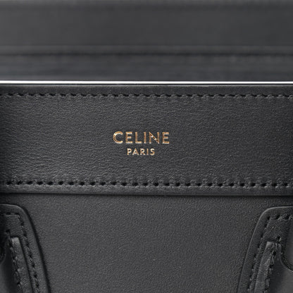 Celine Smooth Calfskin Nano Luggage Black 5 of 13