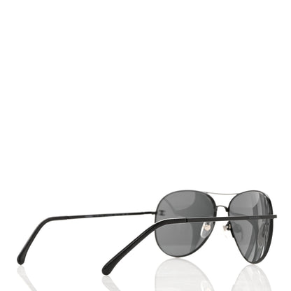 Chanel Aviator CC Sunglasses 4189-T-Q Black 4 of 7