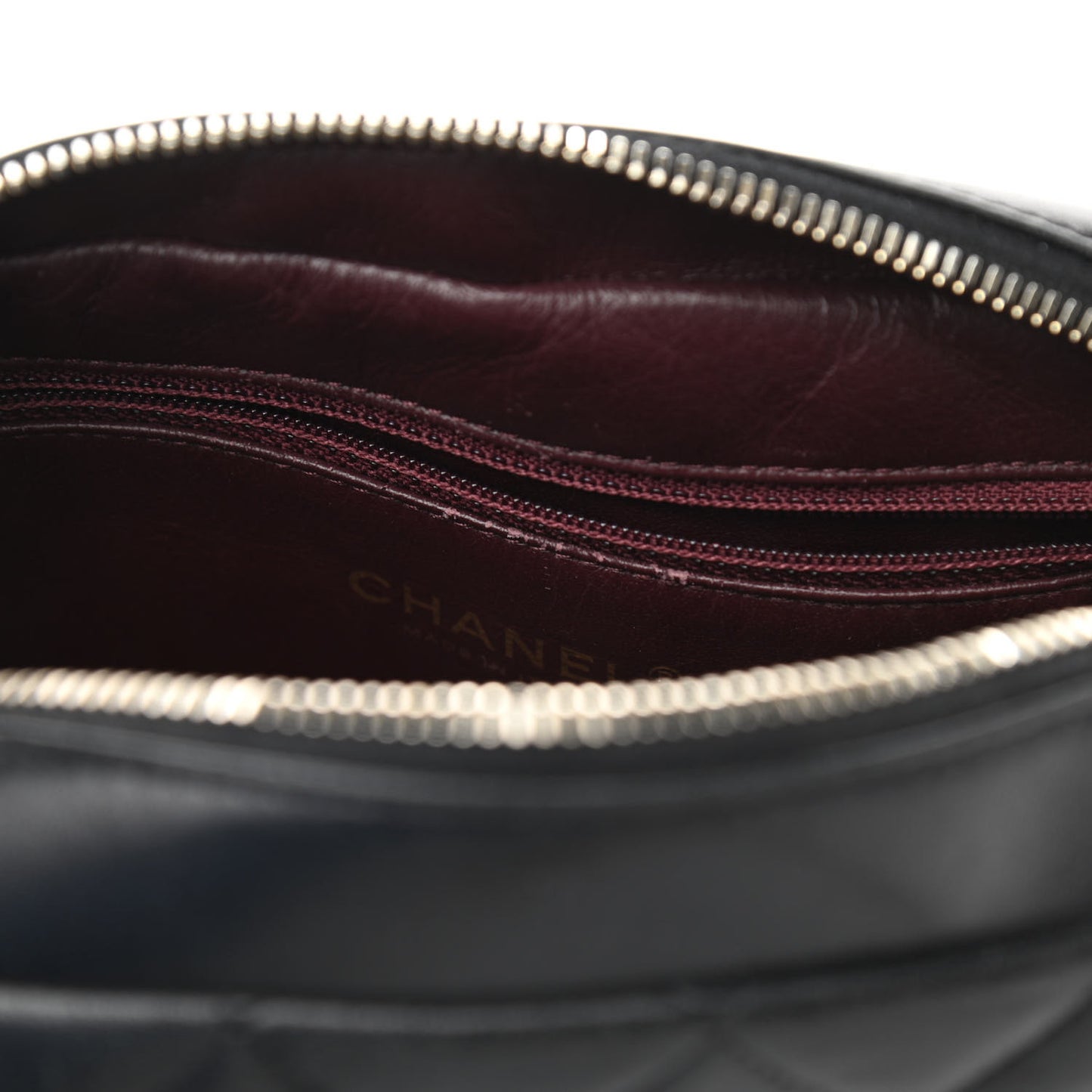 Lambskin Quilted Small Diamond CC Camera Case Black