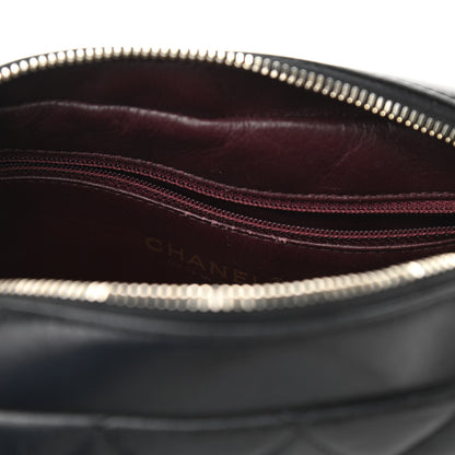 Chanel Lambskin Quilted Small Diamond CC Camera Case Black 12 of 12