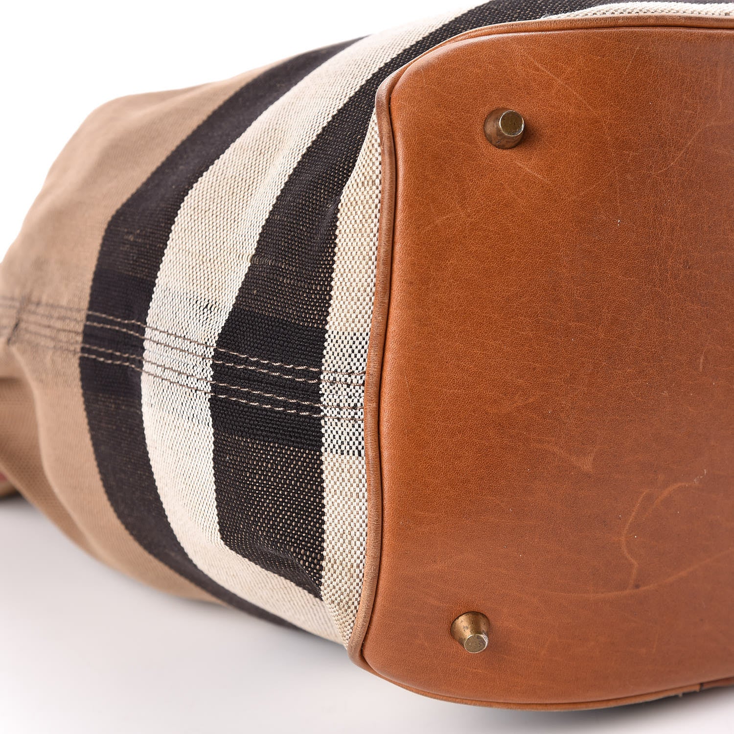 Burberry Canvas Mega Check Medium Ashby Hobo Saddle Brown 16 of 18