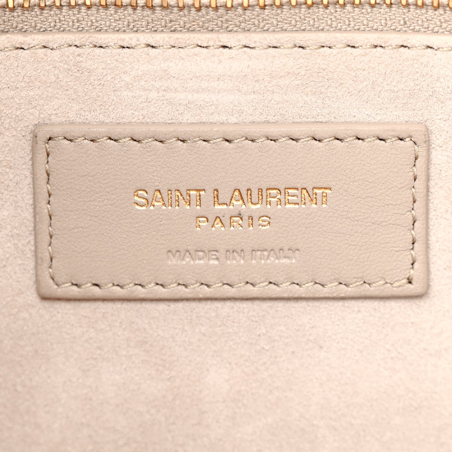 Saint Laurent Smooth Calfskin Le 5 A 7 Hobo Blanc Vintage 6 of 25