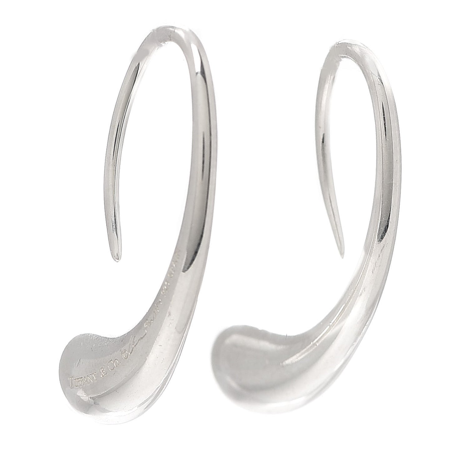 Sterling Silver Elsa Peretti Teardrop Hoop Earrings