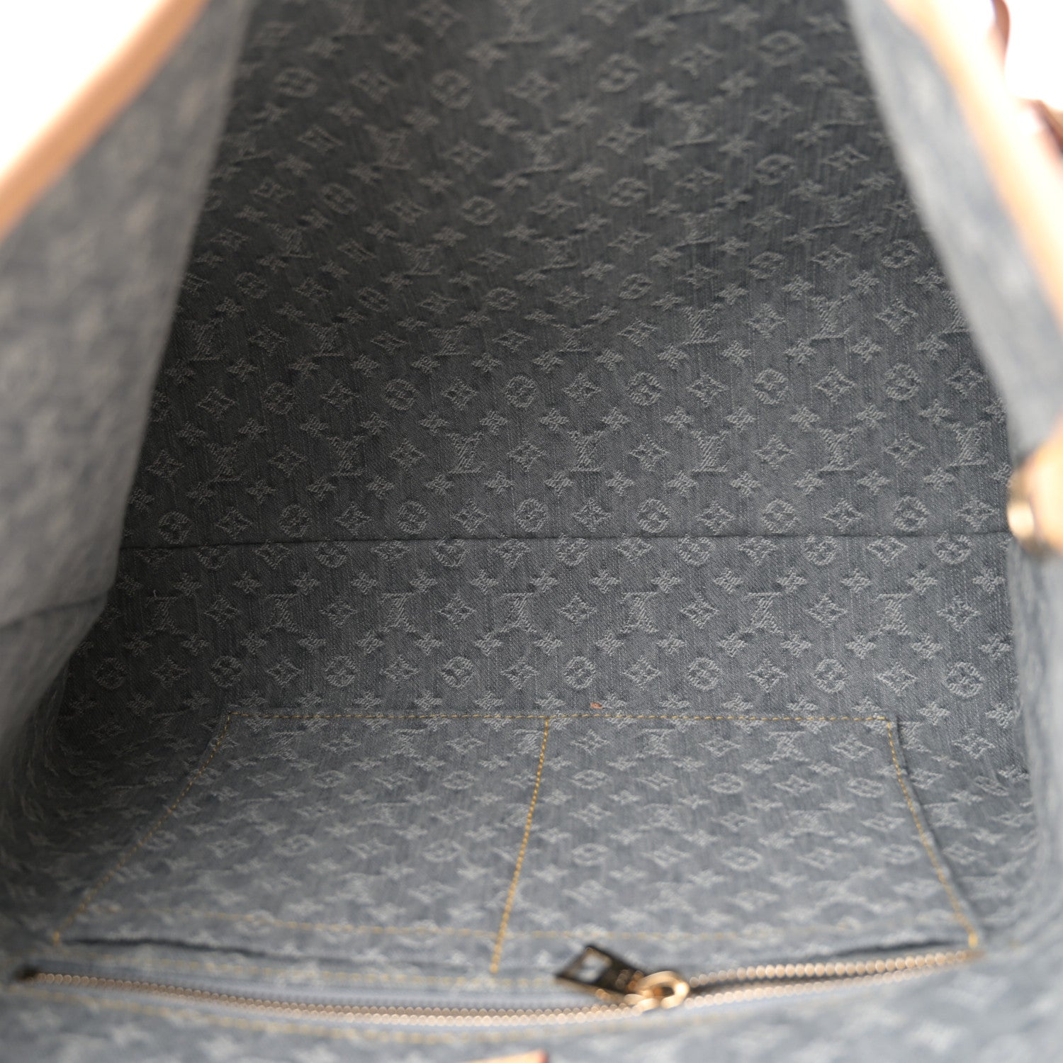 Louis Vuitton Monogram Denim CarryAll MM Washed Gray 6 of 10