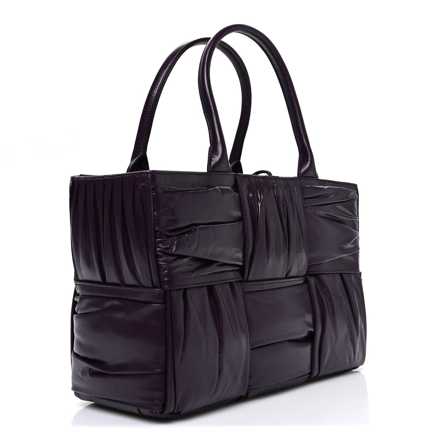 Bottega Veneta Foulard Intrecciato Pleated Medium Arco Tote Dark Mystic 4 of 10