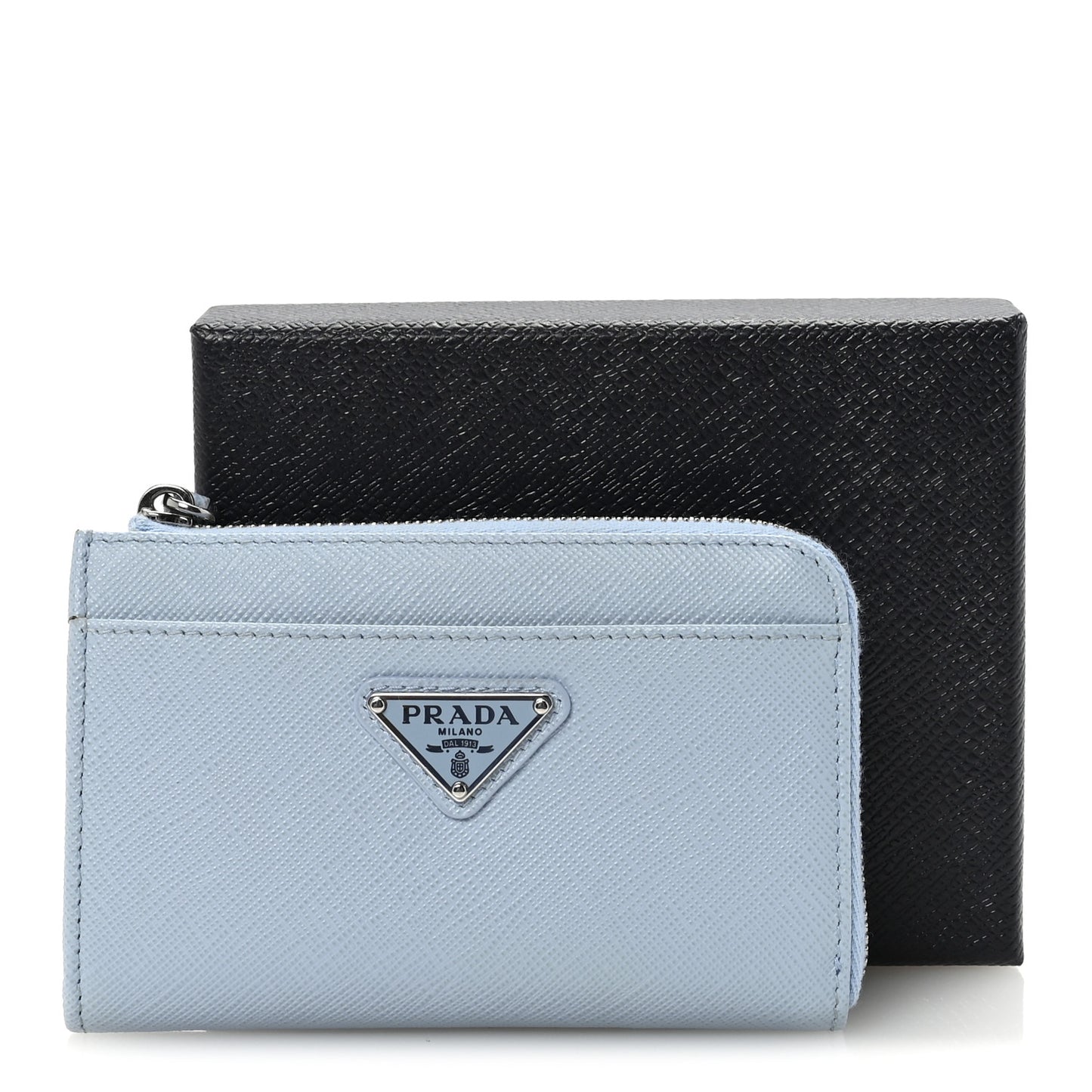 Saffiano Triangle Zip Around Keychain Astrale