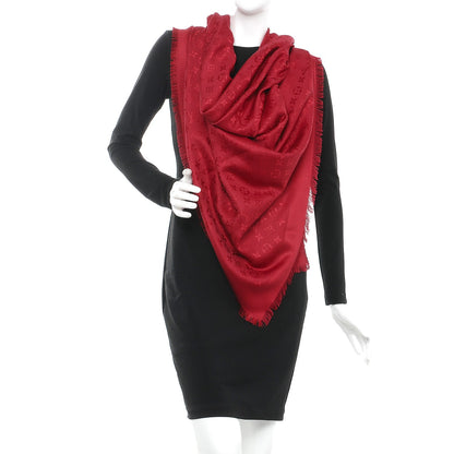 Louis Vuitton Silk Wool Monogram Shawl Pomme D'Amour 2 of 4