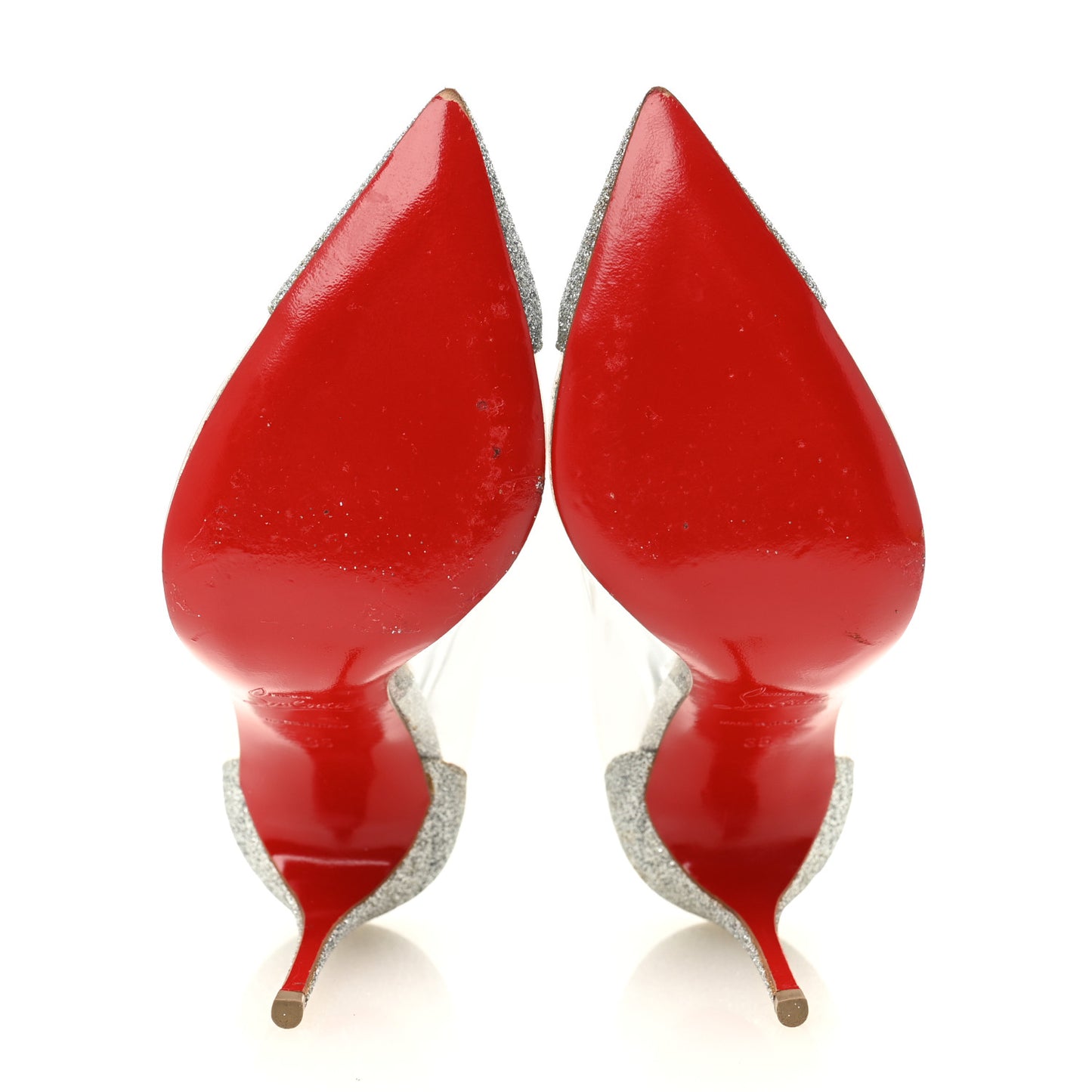 Glitter PVC Un Bout 100 Pumps 35 Silver