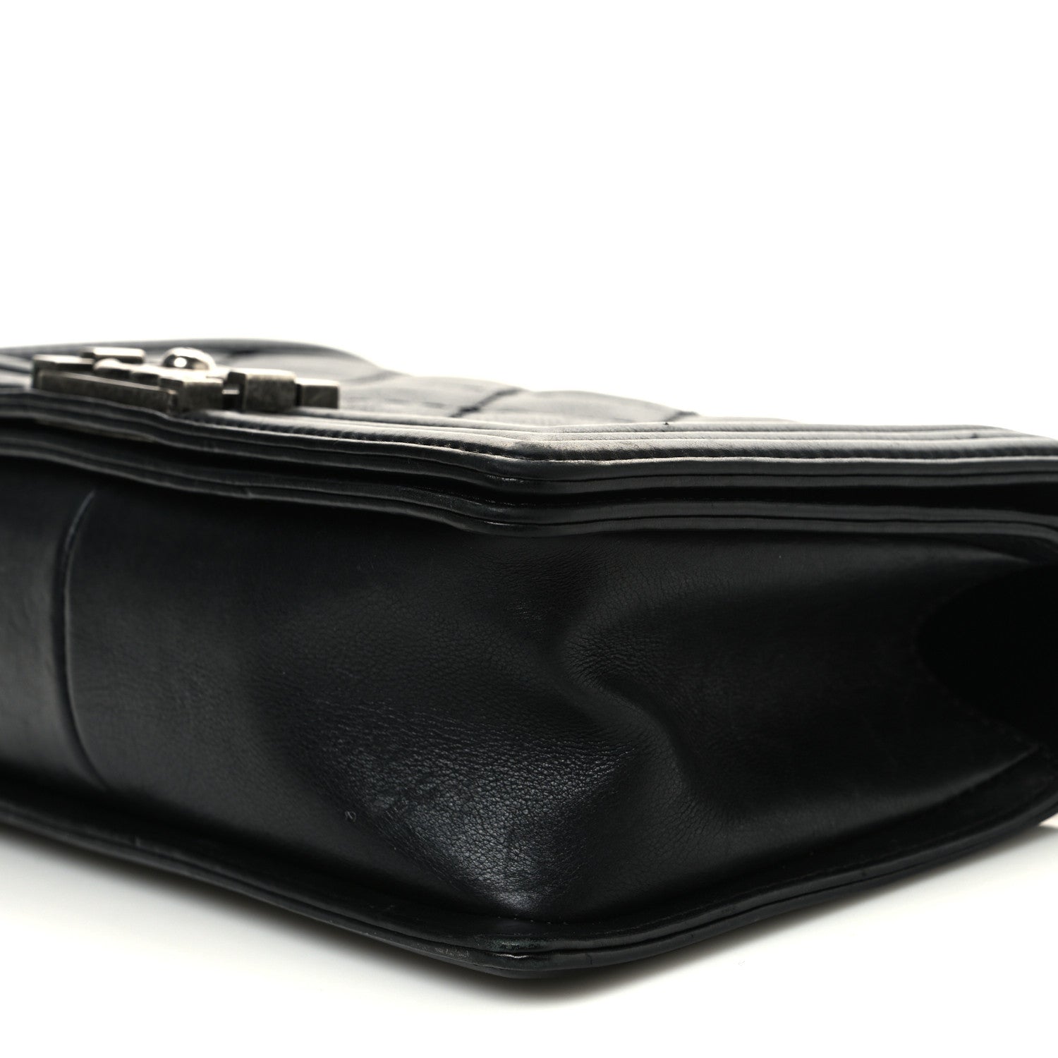 Chanel Calfskin Double Stitch Medium Boy Flap Black 11 of 12