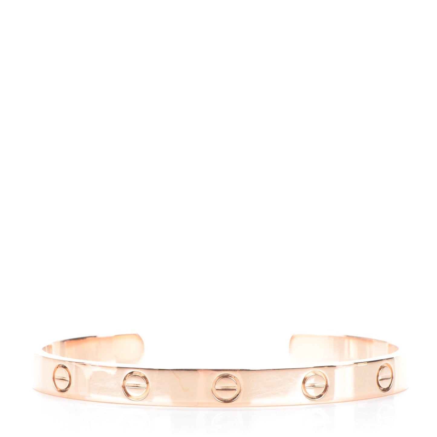 18K Pink Gold LOVE Cuff Bracelet 17