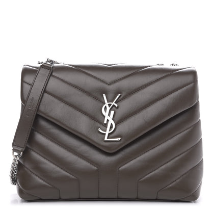 Saint Laurent Calfskin Y Quilted Monogram Small Loulou Chain Satchel Faggio 1 of 9