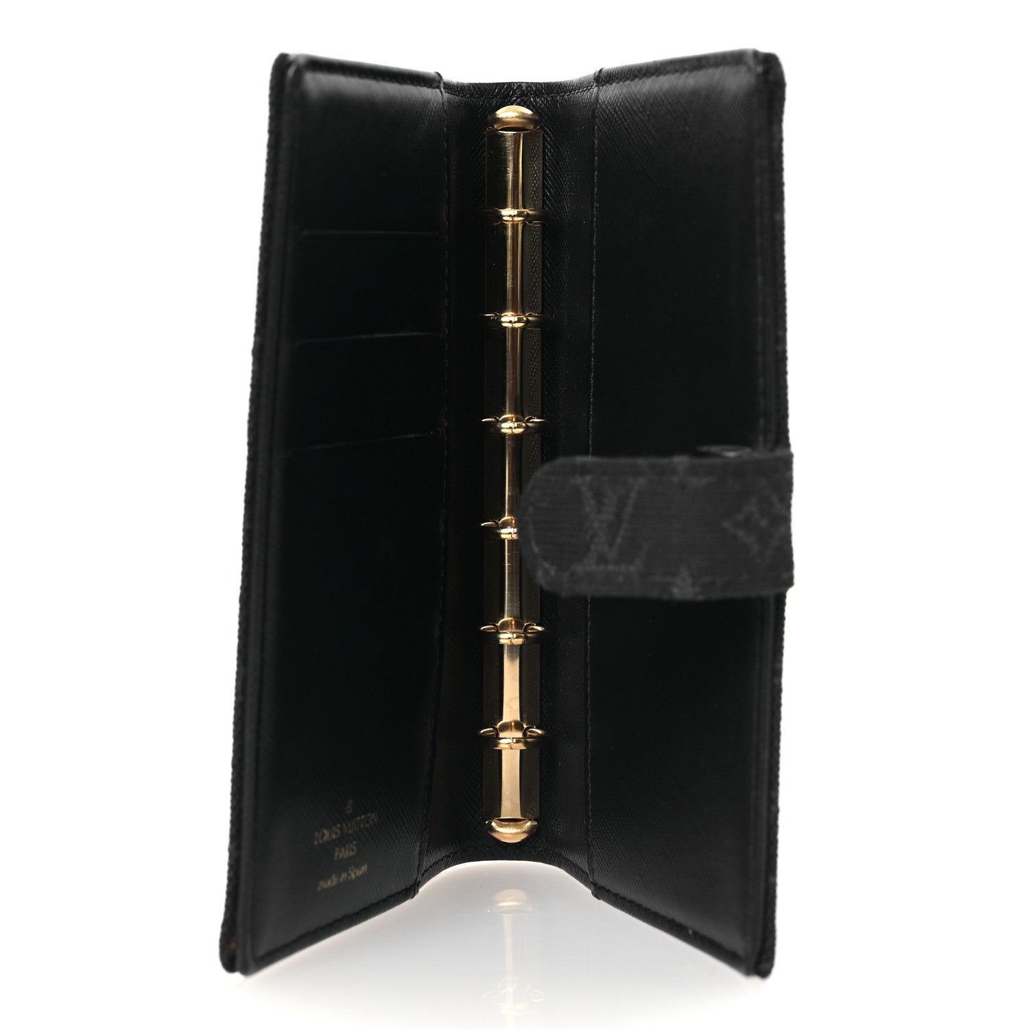 Louis Vuitton Mini Lin Small Ring Agenda Cover Black 5 of 6
