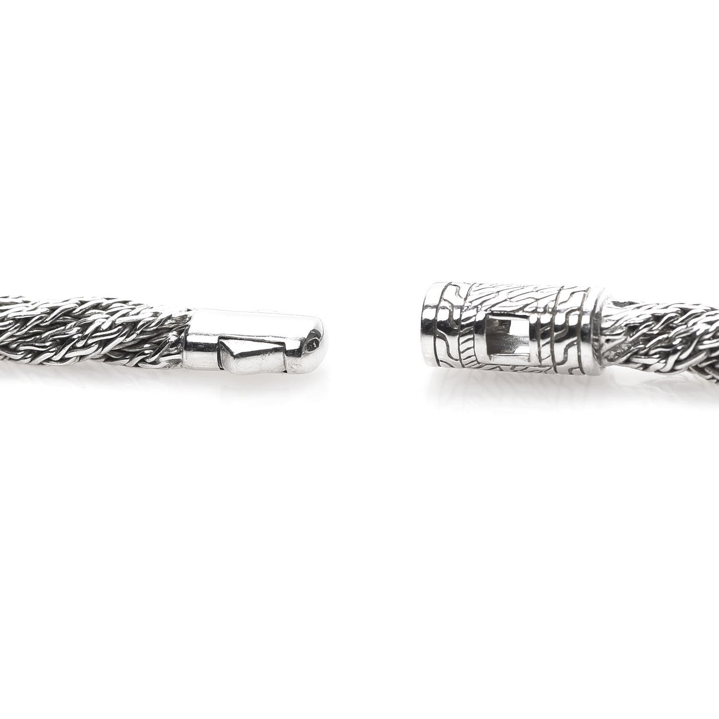 Sterling Silver Diamond 6mm Twisted Chain Necklace