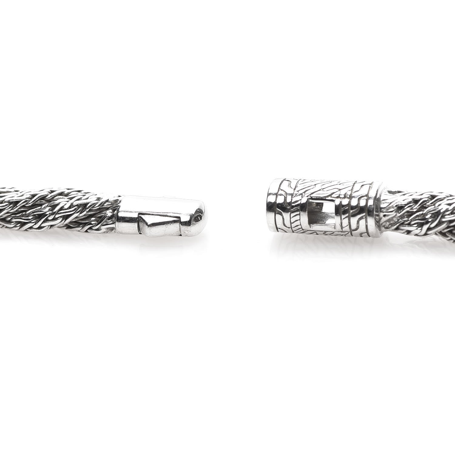 John Hardy Sterling Silver Diamond 6mm Twisted Chain Necklace 5 of 6
