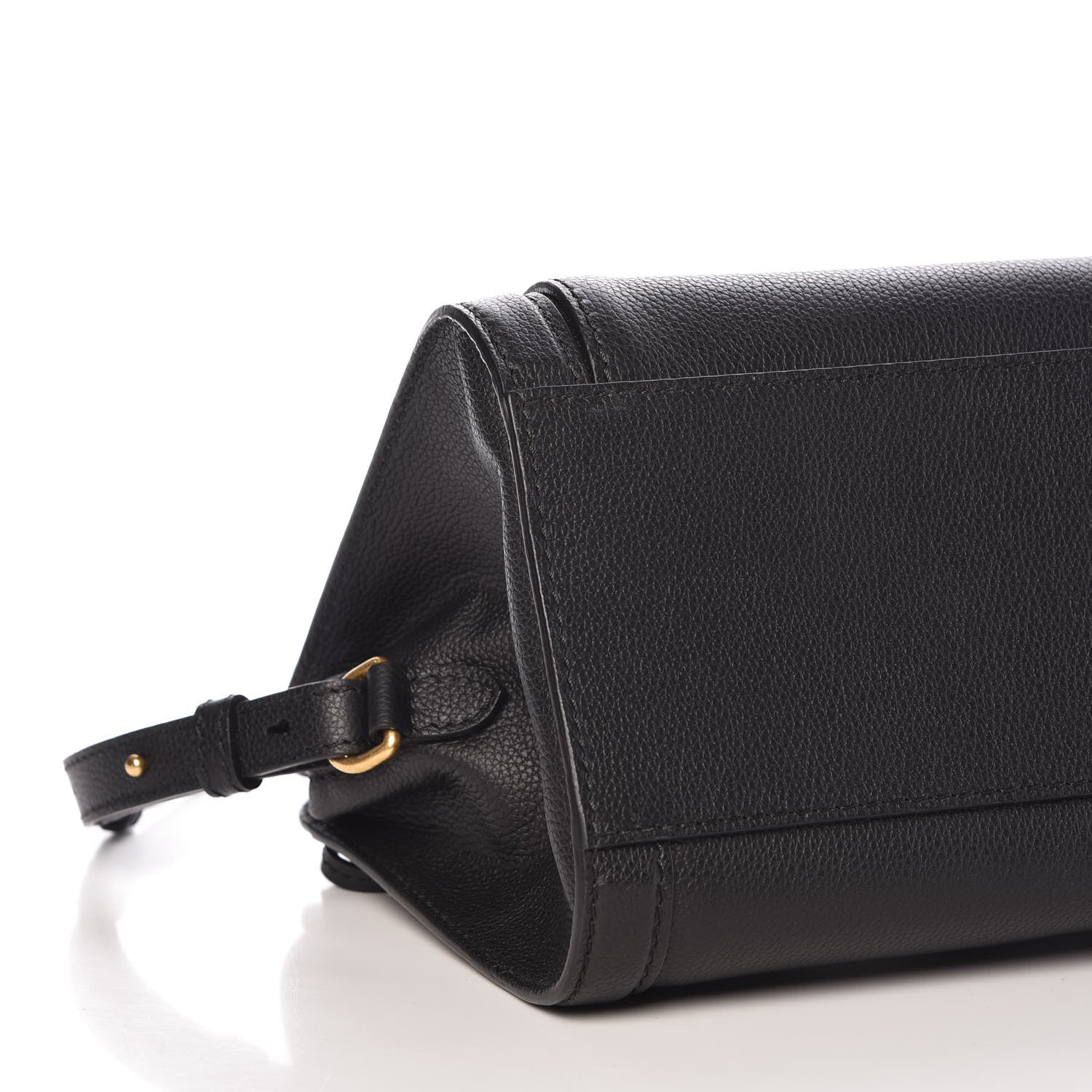 Alexander McQueen Pebbled Calfskin Padlock Pocket Tote Black 6 of 10