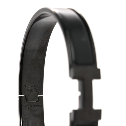 Hermes Matte Enamel Narrow Clic Clac HH Bracelet T5 So Black 4 of 5