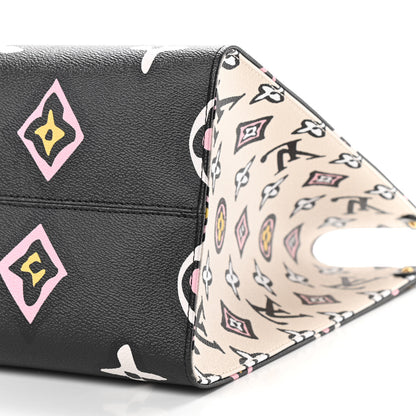 Louis Vuitton Monogram Giant Wild At Heart Onthego GM Black 9 of 10