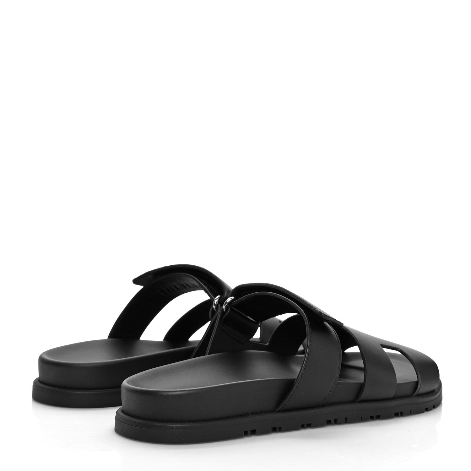Hermes Calfskin Womens Chypre Sandals 39 Black 4 of 9