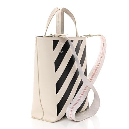 Off-White Saffiano Striped Diag Binder Crossbody White 4 of 16