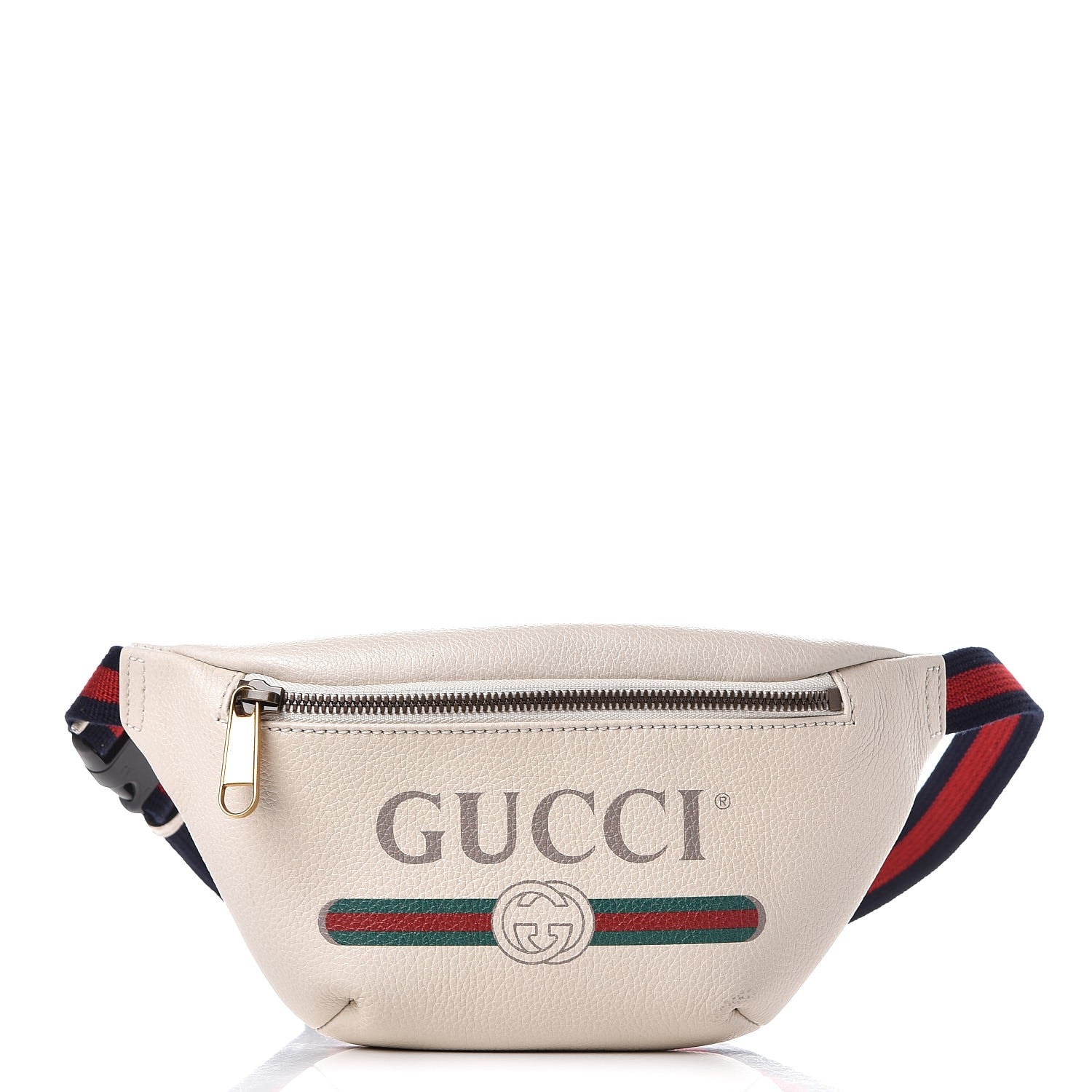 Gucci Grained Calfskin Small Logo Belt Bag White 1 of 7