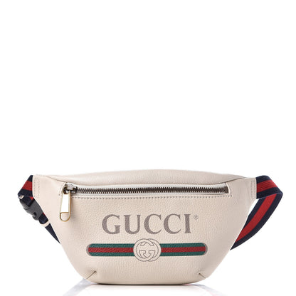 Gucci Grained Calfskin Small Logo Belt Bag White 1 of 7