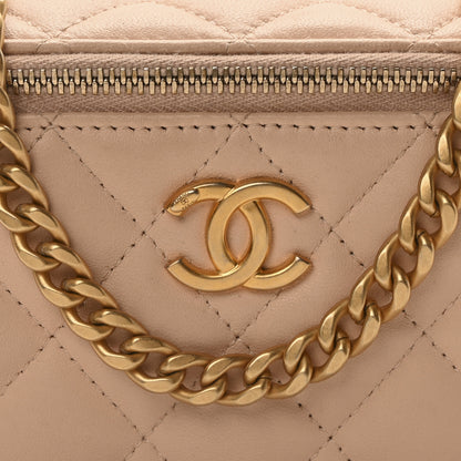 Chanel Lambskin Quilted Sweet Camellia Small Vanity Case With Chain Pink 8 of 10