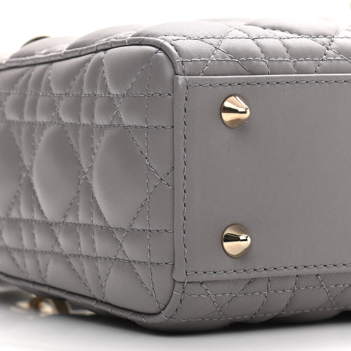 Lambskin Cannage Small My ABCDior Lady Dior Grey