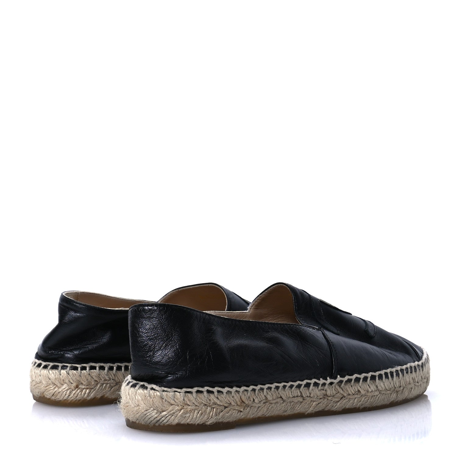Chanel Lambskin CC Espadrilles 41 Black 5 of 10