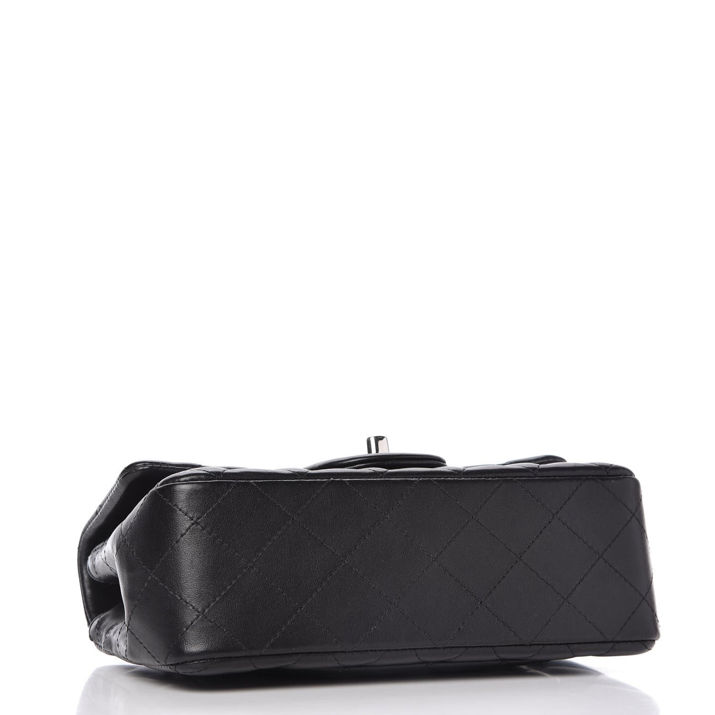 Lambskin Quilted Mini Rectangular Flap Black