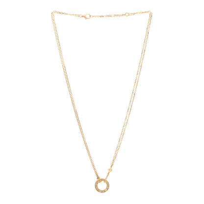 Cartier 18K Yellow Gold 2 Diamond LOVE Necklace 3 of 5