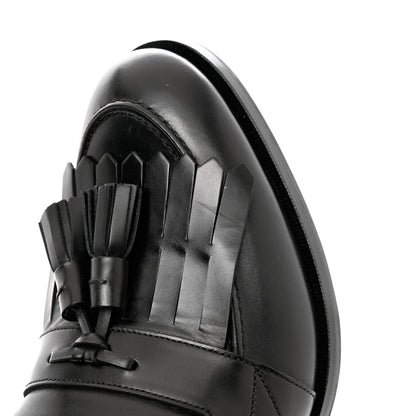 Gucci Calfskin Mens Tassel Loafers 8 Black 9 of 17