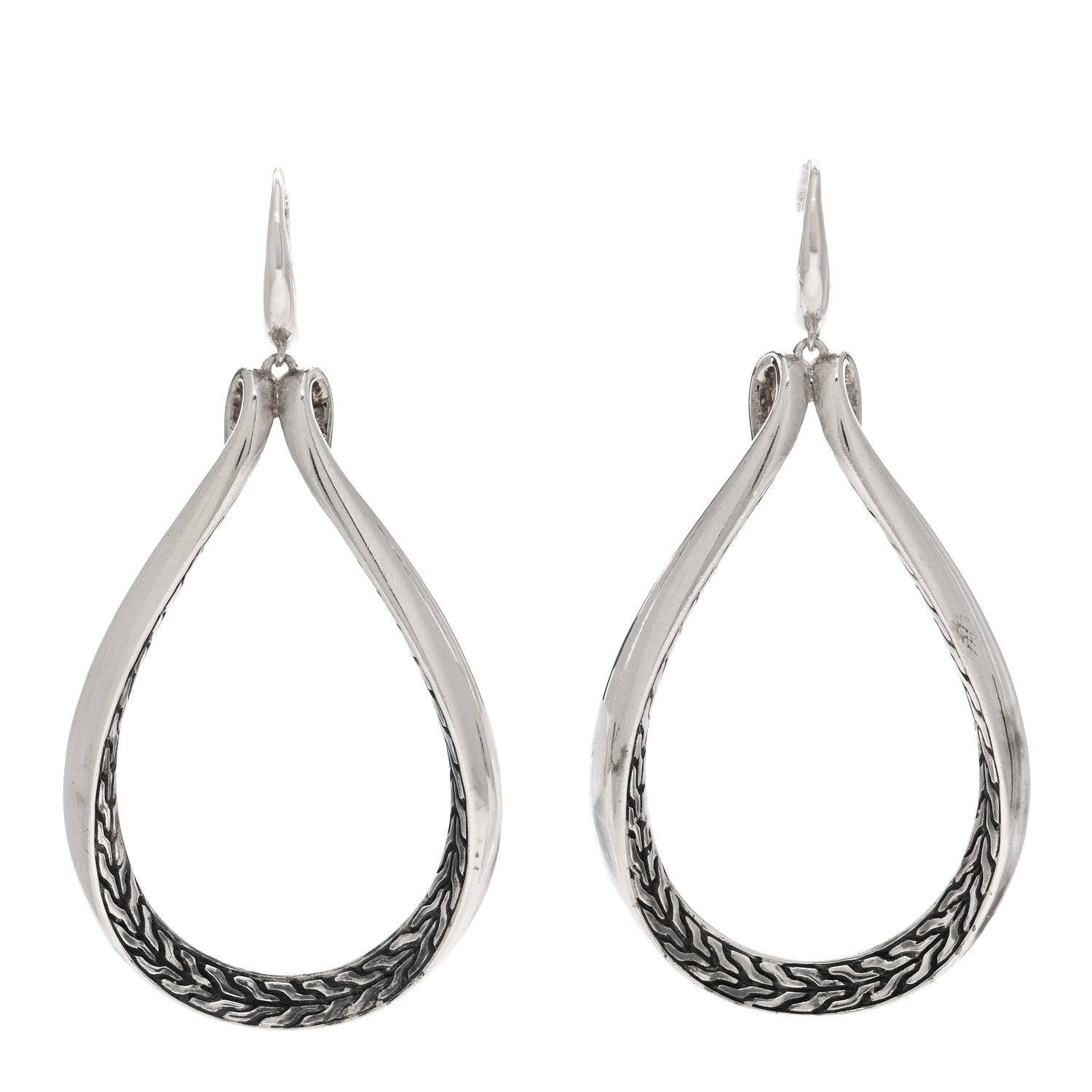 John Hardy Sterling Silver Asli Classic Chain Link Drop Earrings 1 of 4