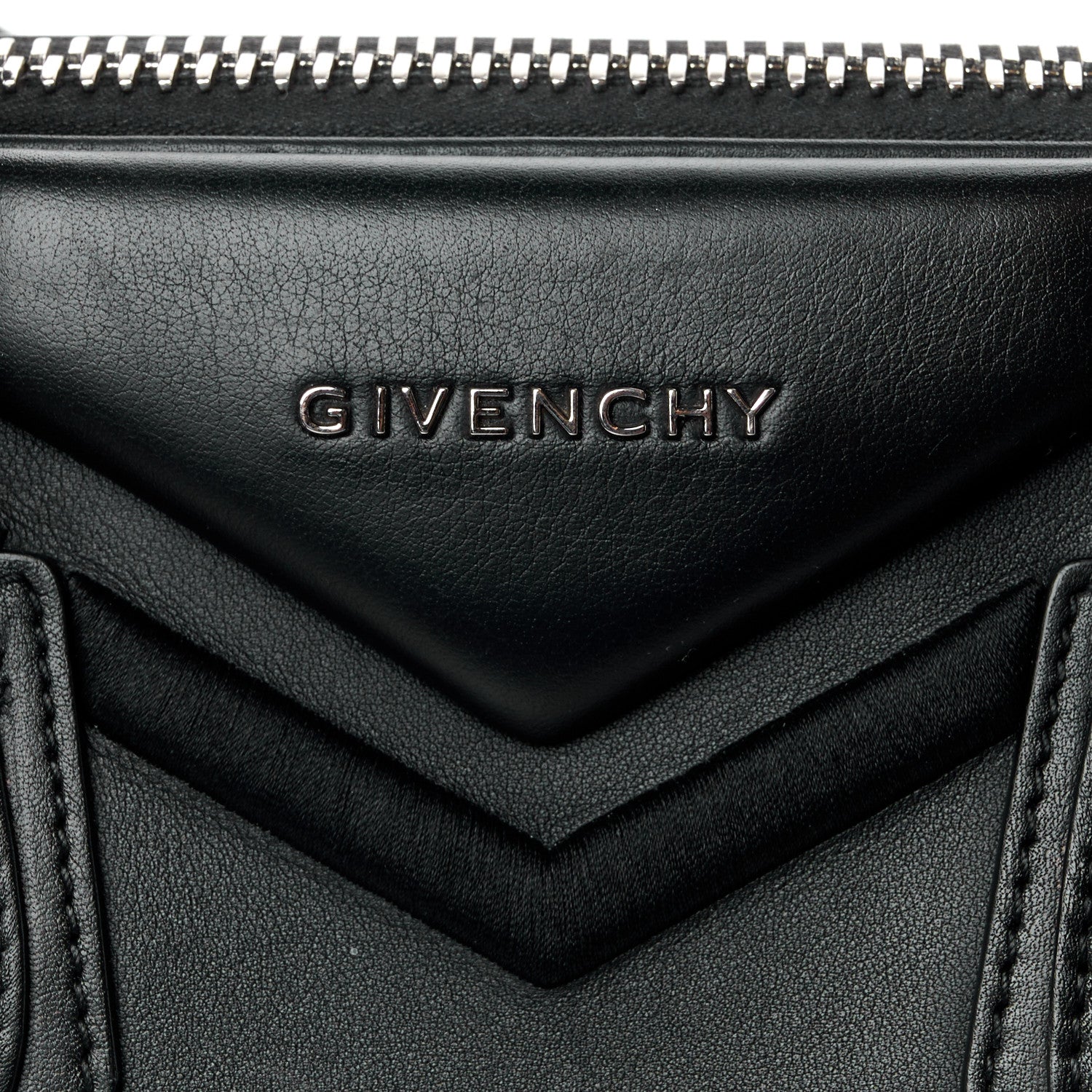Givenchy Calfskin Small Embroidered Frame Antigona Black 8 of 12